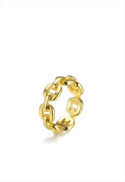 Gold Chain Reaction Rings
