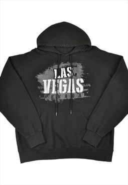 Vintage Las Vegas Nevada Hoodie Sweatshirt Black Medium