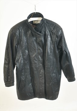 Vintage 80s real leather coat