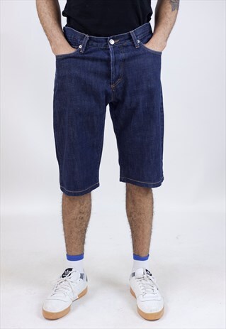 VINTAGE VERSACE 90'S DARK DENIM SHORTS