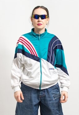 Adidas vintage 90's track jacket in multi colour