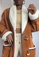 Chestnut sheepskin coat