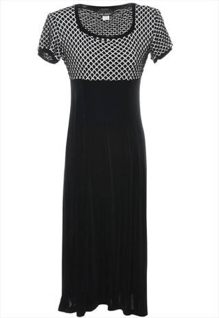 BEYOND RETRO VINTAGE BLACK DRESS - M
