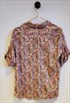 VINTAGE 90S CASUAL DITSY PRINT FLORAL BLOUSE SIZE LARGE