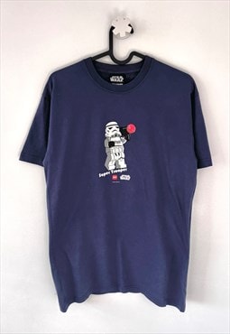 Vintage Star Wars Lego stormtrooper blue T-shirt small 