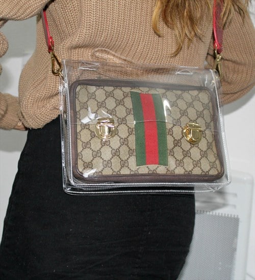 Clear discount gucci purse