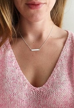 Silver Bar Necklace 