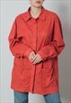VINTAGE 70S LONG SLEEVE FAUX SUEDE WOMEN SHIRT JACKET M