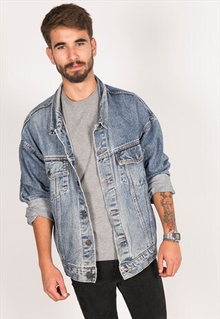 VINTAGE 80S LEVIS PATCHED DENIM JACKET / R262