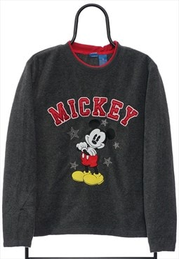 Vintage Disney Mickey Spellout Fleece Sweatshirt Womens