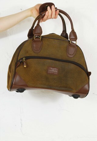 VINTAGE KANGOL TEXTURED BAG COFFEE BROWN