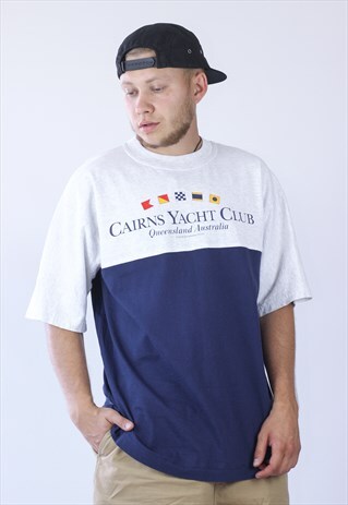 VINTAGE MENS CAIRNS YACHT CLUB LOGO T-SHIRT