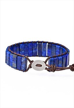 Blue Handmade Lapis Lazuli Bracelet Unisex 