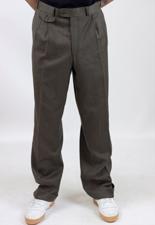 VINTAGE 90S BURBERRY BROWN DRESS PANTS