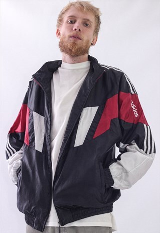 VINTAGE MENS ADIDAS LOGO WINDBREAKER TEAM SOCCER SUIT JACKET