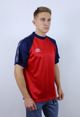VINTAGE MENS UMBRO LAMPAS LOGO JERSEY SHIRT