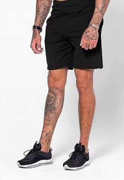 54 Floral Essential Lounge Jogger Shorts - Black