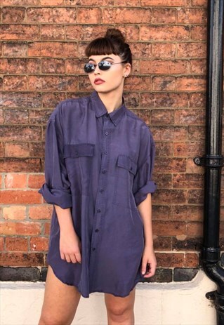 PURPLE SILK SHIRT