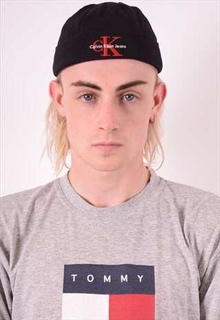 CALVIN KLEIN MENS VINTAGE HAT ONE SIZE BLACK 90S