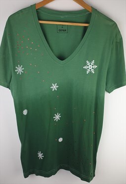 Raph x Oxfam Upcycled Green Festive Tee