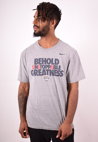 NIKE MENS VINTAGE T-SHIRT TOP XL GREY 90S