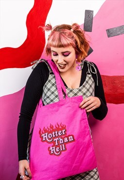 Hotter Than Hell Hot Pink Tote Bag