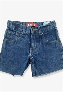 Vintage levi's cut off 549 denim shorts blue w21 BV14537