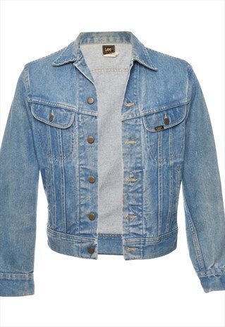 VINTAGE LEE LIGHT WASH DENIM JACKET - M