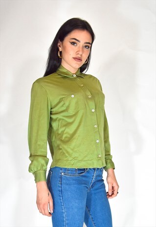 CELINE PARIS GREEN SHIRT