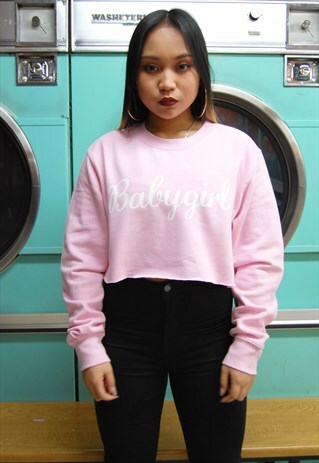 'BABYGIRL' CROPPED SWEATSHIRT/JUMPER (LOVE COLLECTION)