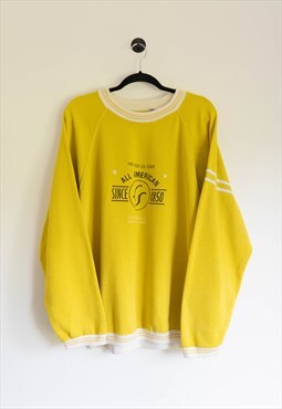 Vintage Levi's Strauss &Co Mustard Yellow & White Sweatshirt
