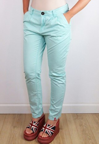 VINTAGE 90'S EDC CHINOS / TROUSERS /JEANS IN POWDER BLUE