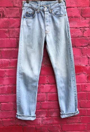 VINTAGE 90'S HIGH WAISTED BLUE LEVI'S 501 JEANS