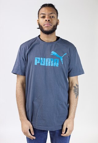 VINTAGE 90'S PUMA NAVY T-SHIRT