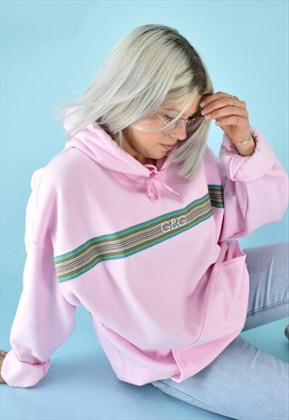 G&G UNISEX BABY PINK TENOR RIBBON HOOD