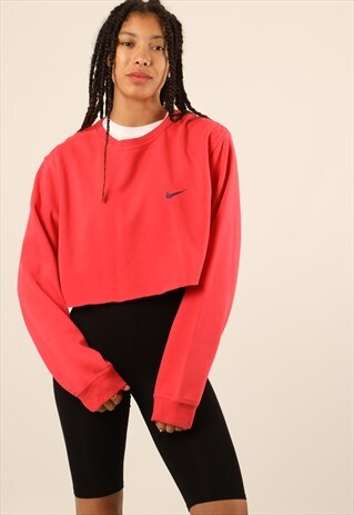 VINTAGE NIKE EMBROIDERED LOGO CROPPED SWEATSHIRTT