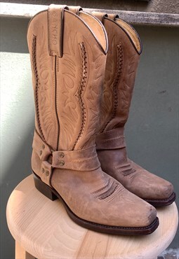 Vintage 80s Sancho Cowboy Boots Woman Size UK 4