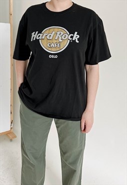 Vintage 90s Grunge Graphic Hard Rock T-Shirt in Black L