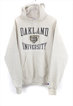 Vintage Champion Oakland College Hoodie in Grey S