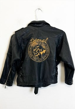 Vintage y2k KIDS 6Y leather biker jacket 