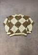 DOROTHY PERKINS KNITTED JUMPER ARGYLE PATTERNED KNIT SWEATER