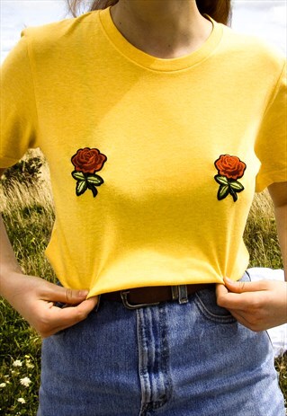 ROSE BOOBS TITTIES T SHIRT