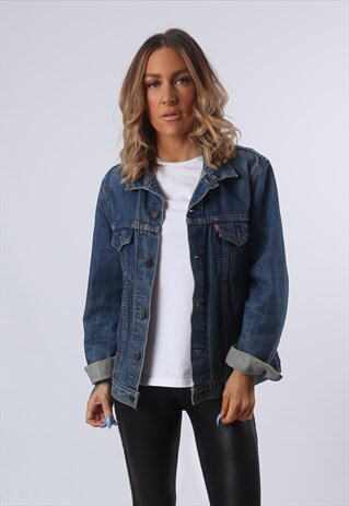 LEVIS DENIM JACKET OVERSIZED FITTED UK 14 (E4A)