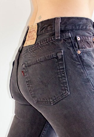 VINTAGE HIGH WAIST 501 FRAYED HEM JEANS