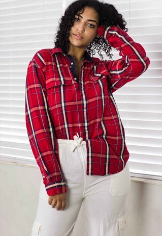 VINTAGE TOMMY HILFIGER CHECKED SHIRT LOGO 90S XL 11.4