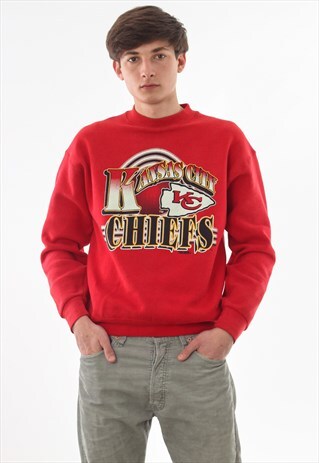 VINTAGE KANSAN CITY CHIEF NFL CREW NECK 90S RED