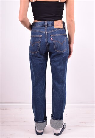 LEVIS 595 WOMENS VINTAGE JEANS W30 L34 BLUE 90'S