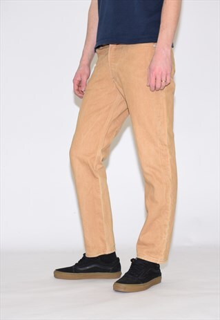 VINTAGE BEIGE SAND LEVIS 501 STRAIGHT LEG JEANS