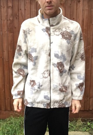 VINTAGE FLEECE JACKET M WINTER JUMPER 80S SPORTS