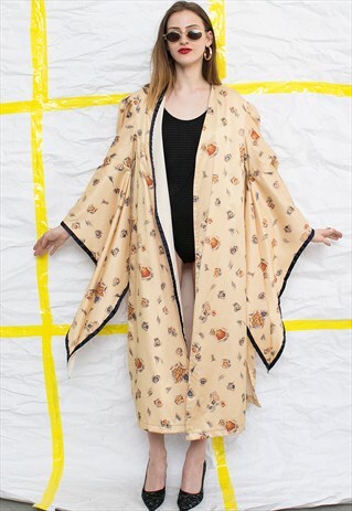 LIGHT YELLOW KIMONO DRESSING GOWN